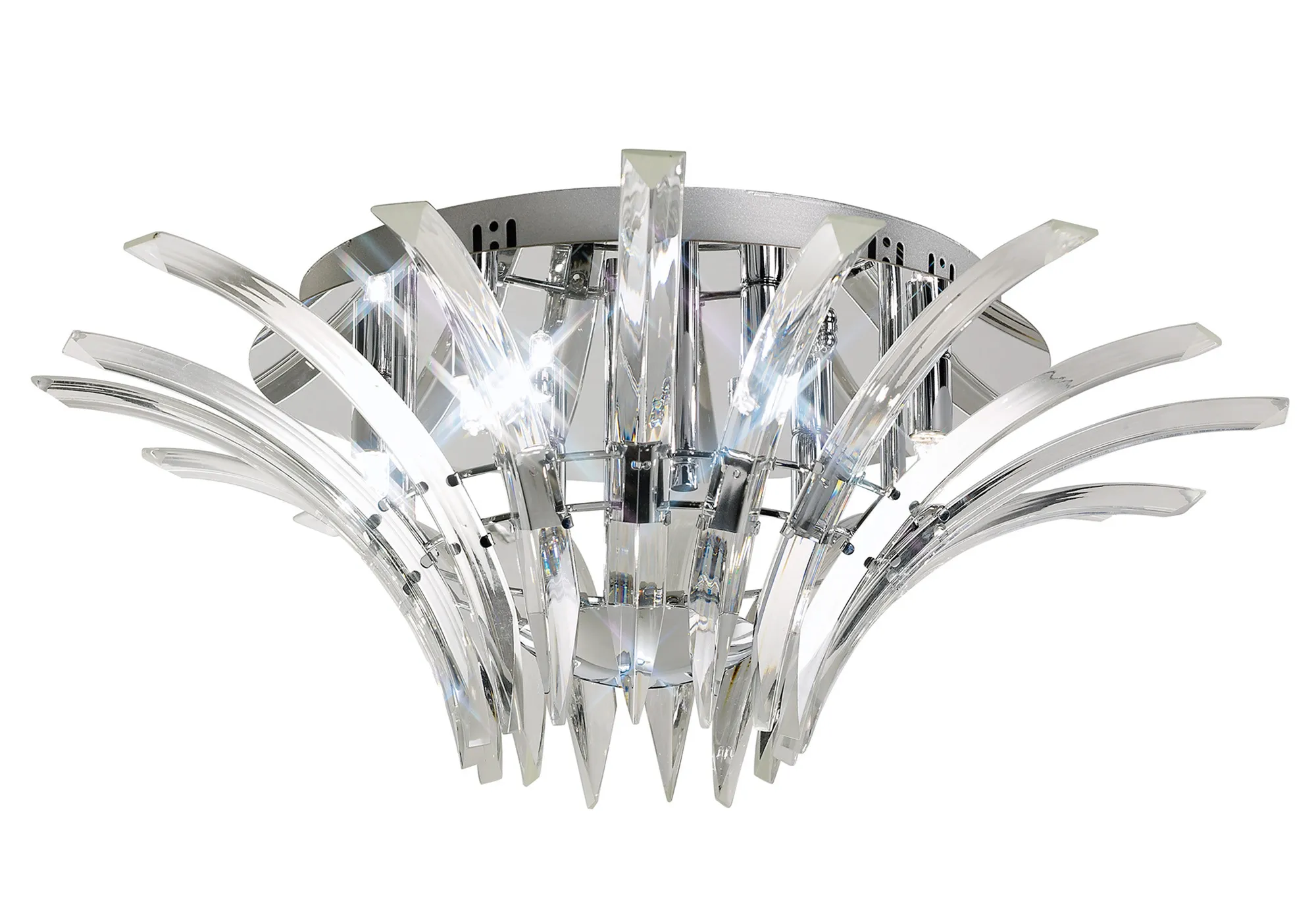 Sinclair Crystal Ceiling Lights Diyas Flush Crystal Fittings